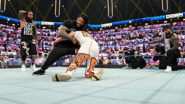 The Usos Dominik Mysterio Roman Reigns