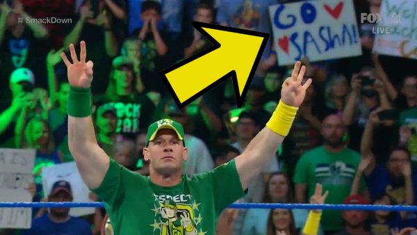 Sasha Banks Fan Sign John Cena
