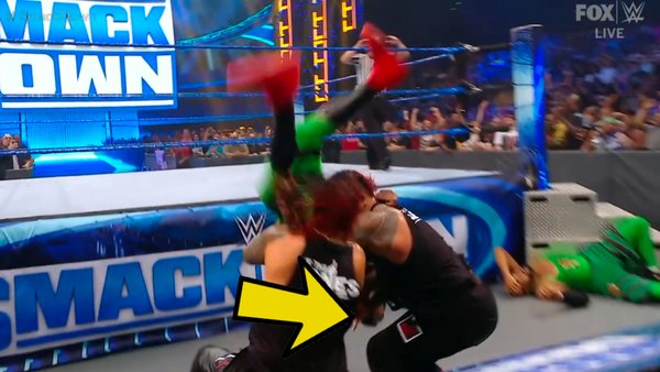 The Usos Montez Ford Bump