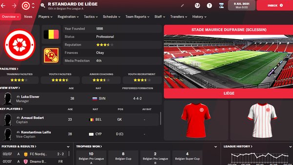 Football Manager 2022 Standard De Liege