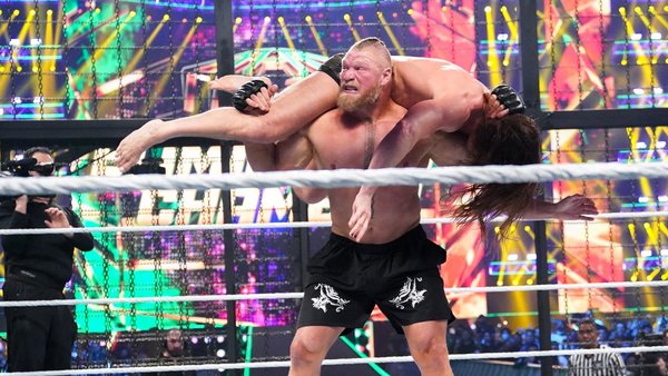 Brock Lesnar Riddle WWE Elimination Chamber 2022