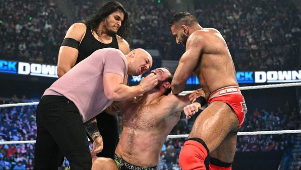 Drew McIntyre Happy Corbin Jinder Mahal Shanky