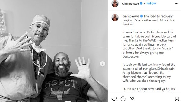 Tommaso Ciampa Surgery