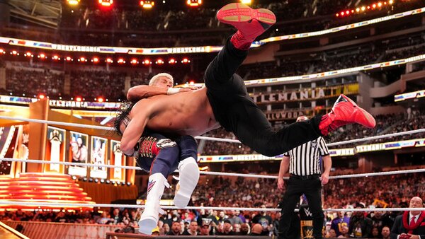 WWE WrestleMania 40 Cody Rhodes Roman Reigns The Rock