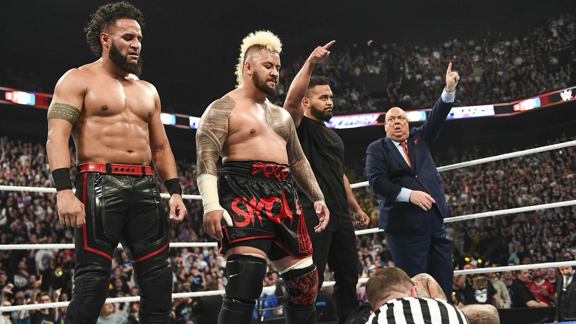 WWE Backlash 2024 France Bloodline Paul Heyman Solo Sikoa Tama Tonga Tanga Loa
