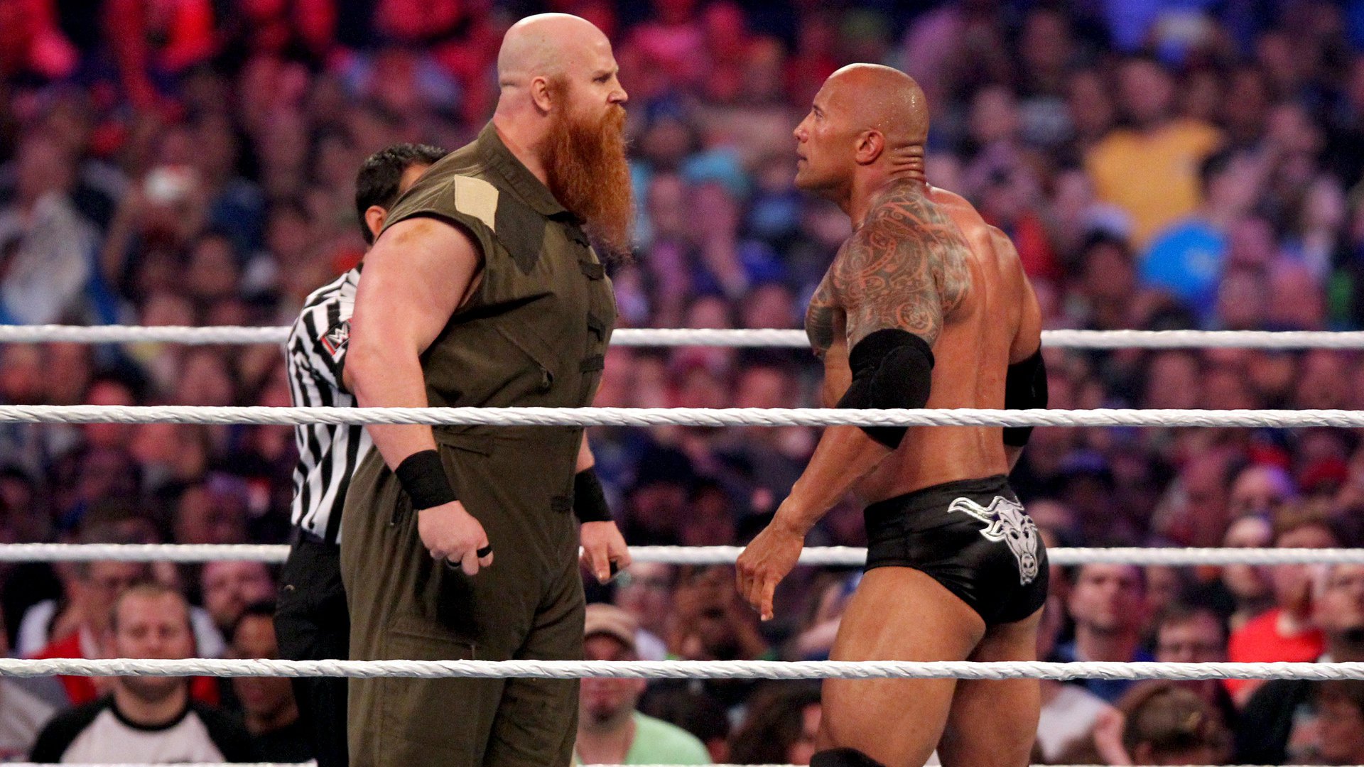 WWE WrestleMania 32 The Rock Erick Rowan