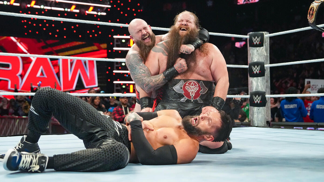 WWE Raw War Raiders Erik Ivar Finn Balor