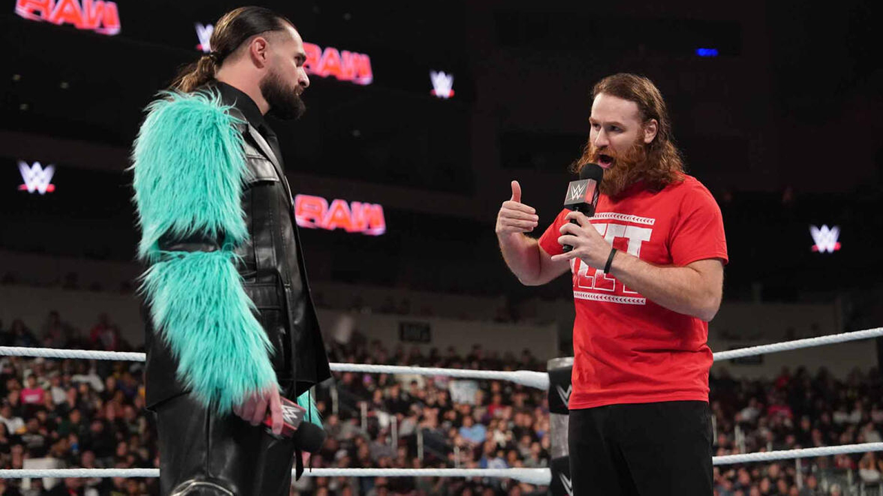 WWE Raw Seth Rollins Sami Zayn