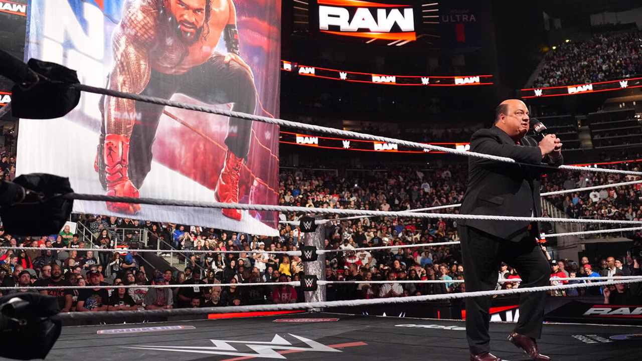 WWE Raw Paul Heyman Roman Reigns WWE 2K25