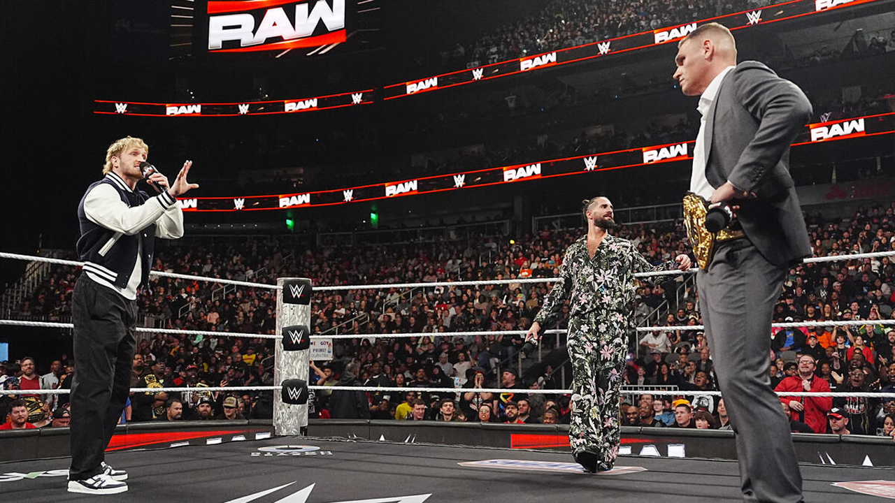 WWE Raw Logan Paul Seth Rollins Gunther