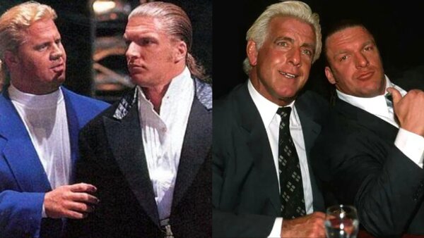 Triple H Ric Flair Mr Perfect Curt Hennig WWE
