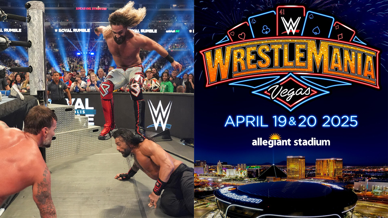 Seth Rollins CM Punk Roman Reigns WrestleMania 41