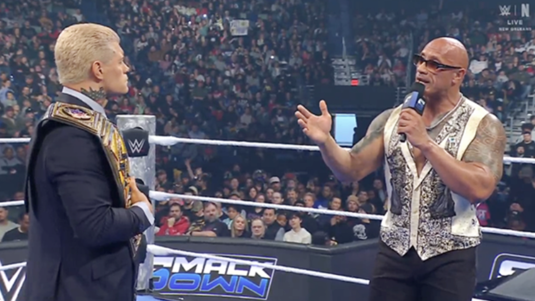 The Rock Cody Rhodes WWE SmackDown