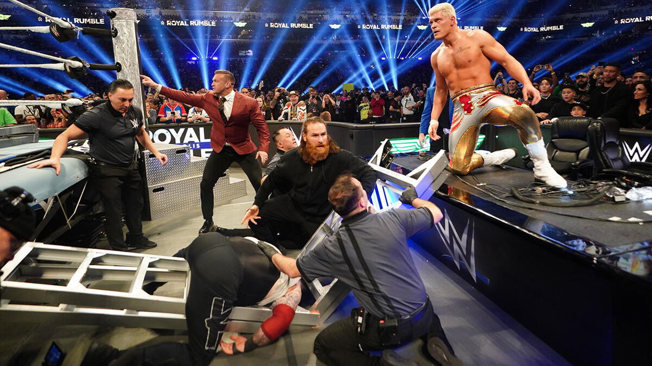 WWE Royal Rumble 2025 Nick Aldis Kevin Owens Sami Zayn Cody Rhodes