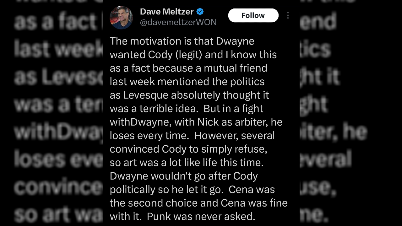 Dave Meltzer tweet