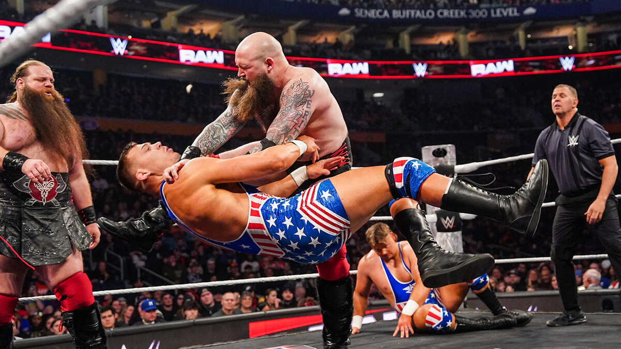 WWE Raw War Raiders Creed Brothers
