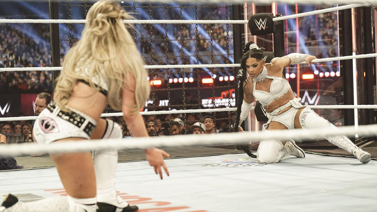 WWE Elimination Chamber 2025 Liv Morgan Bianca Belair