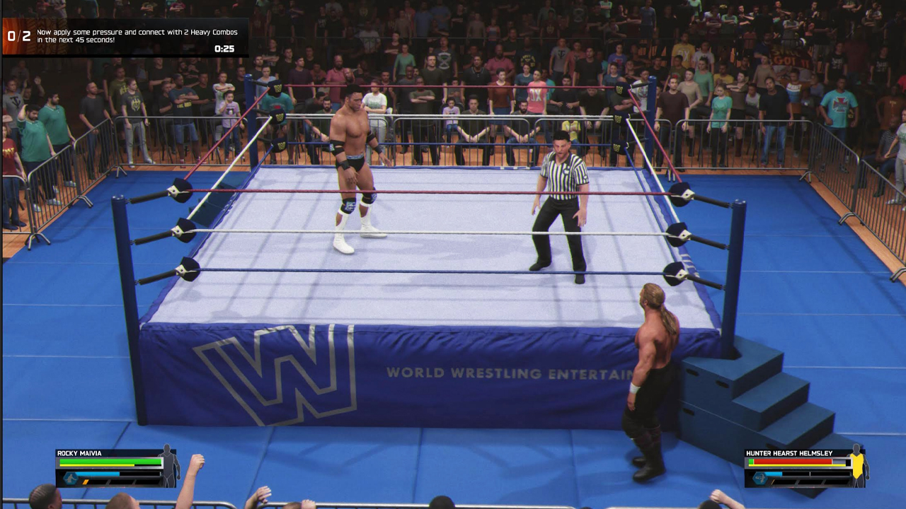 WWE 2K25 Showcase Timed Objectives Rocky Maivia Hunter Hearst Helmsley