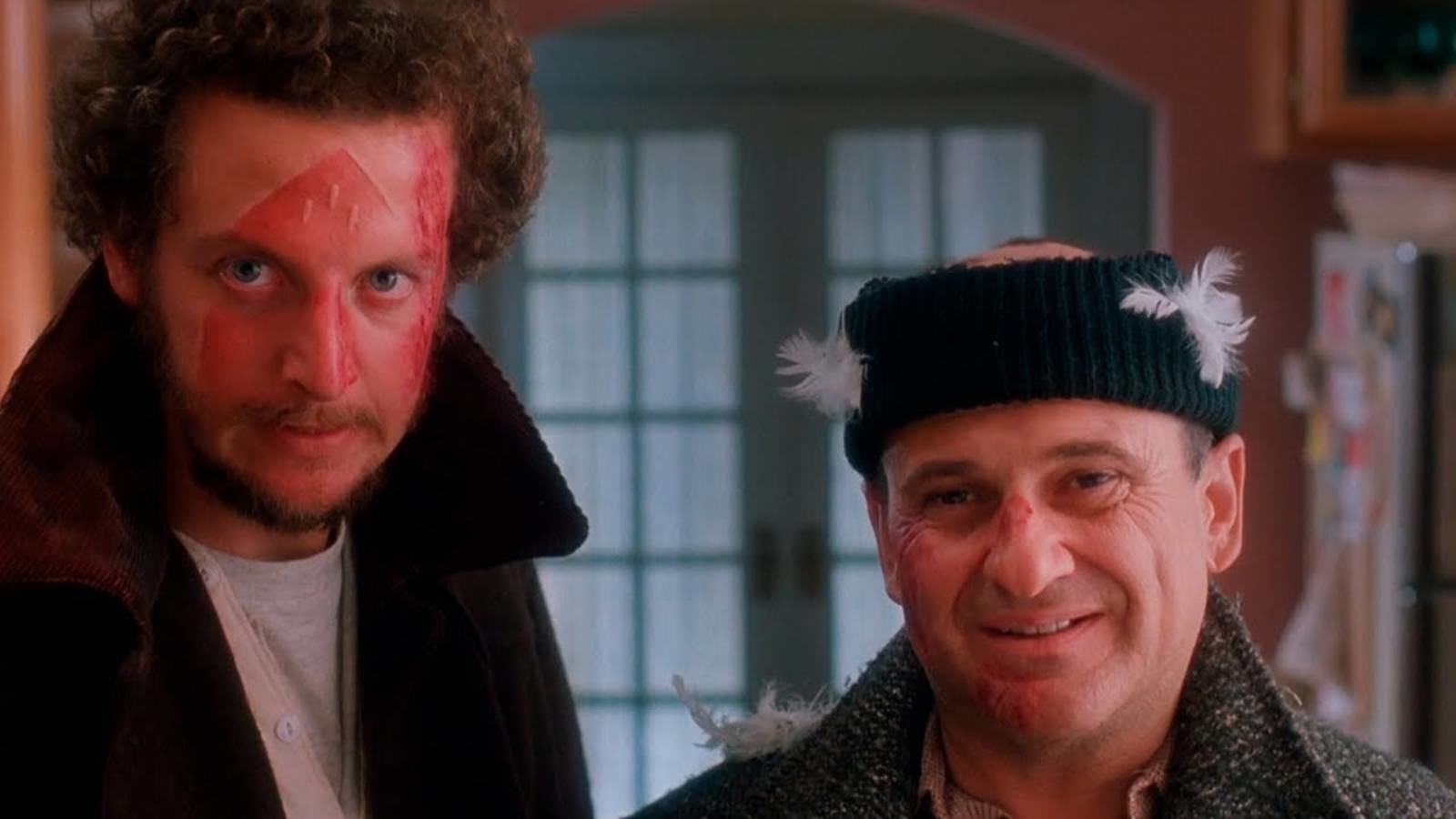 Classic dramatic scene showing memorable 90s movie villains in theater history