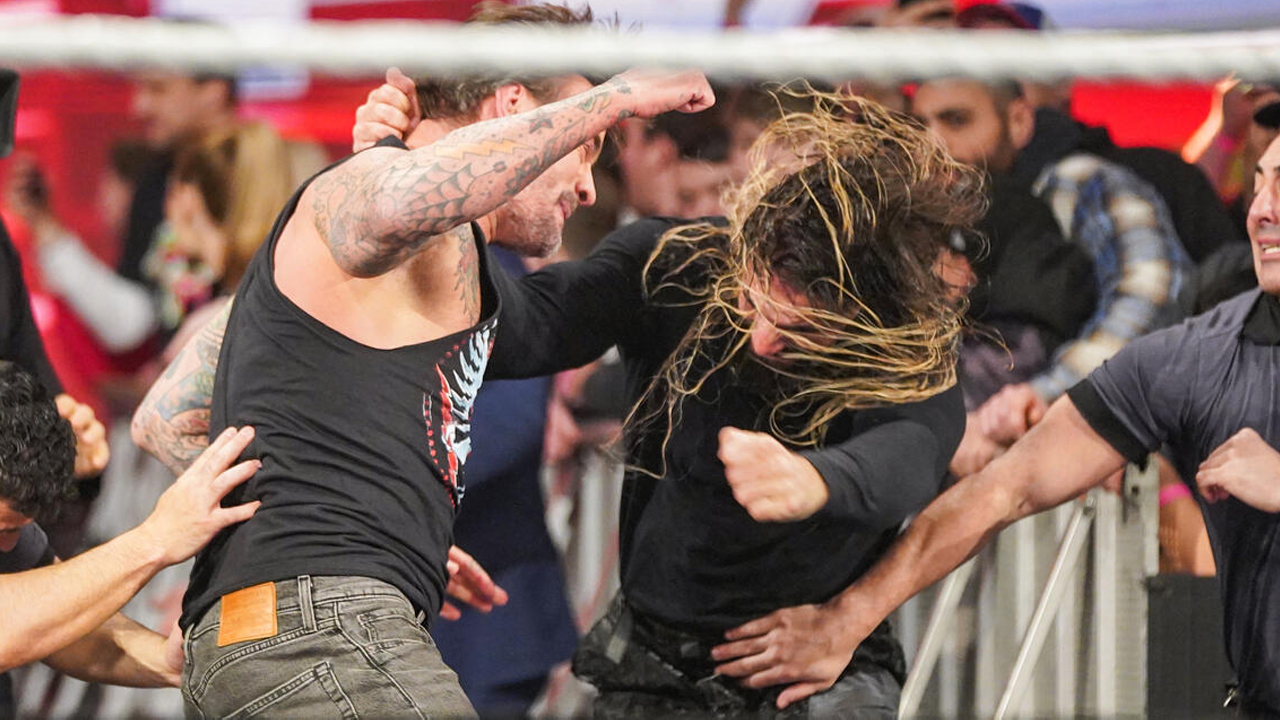 WWE Raw CM Punk Seth Rollins