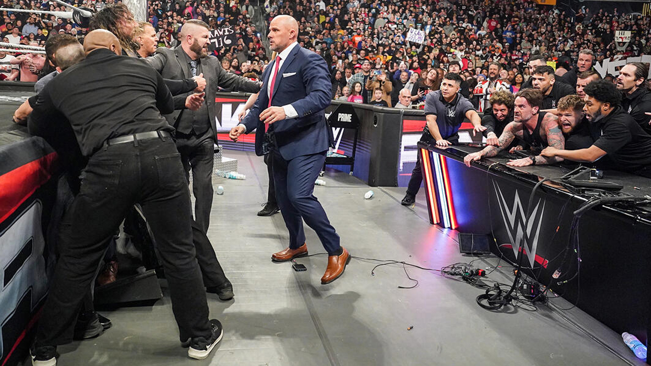 WWE Raw Seth Rollins Adam Pearce CM Punk