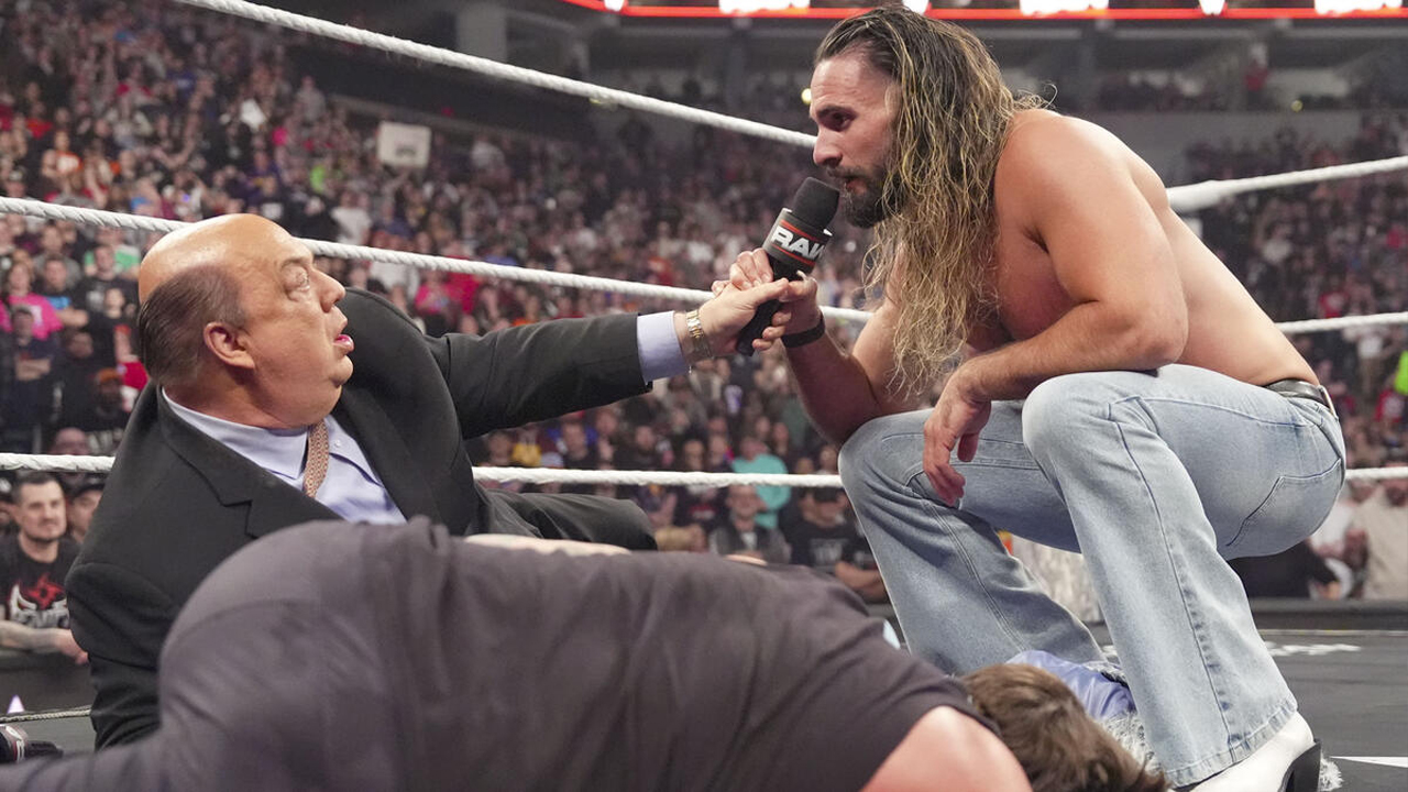 WWE Raw Paul Heyman CM Punk Seth Rollins