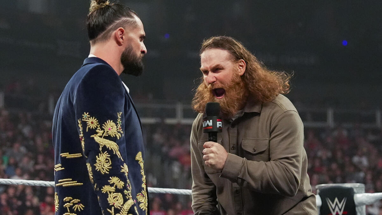 WWE Raw Seth Rollins Sami Zayn