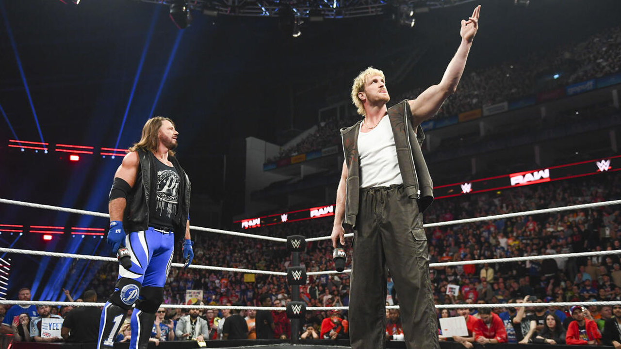 WWE Raw AJ Styles Logan Paul