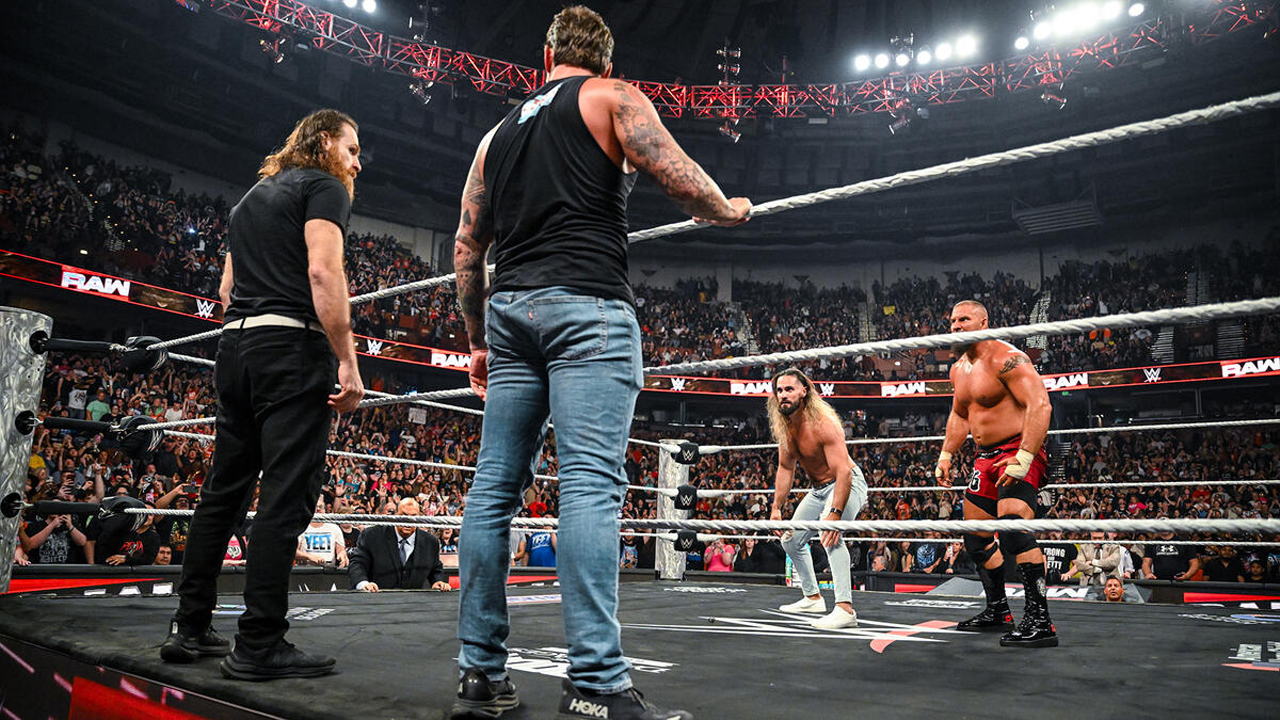 WWE Raw Sami Zayn CM Punk Seth Rollins Bron Breakker