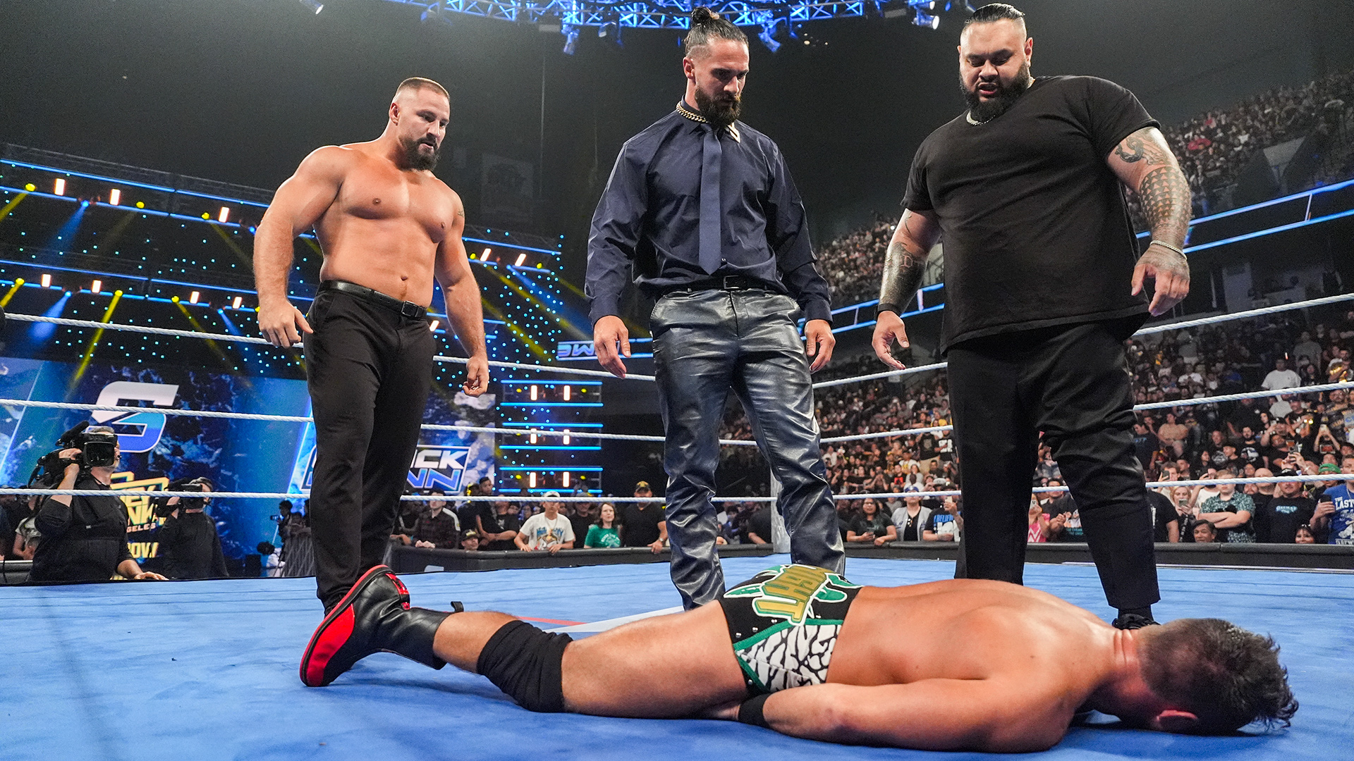 Seth Rollins Bron Breakker Bronson Reed LA Knight