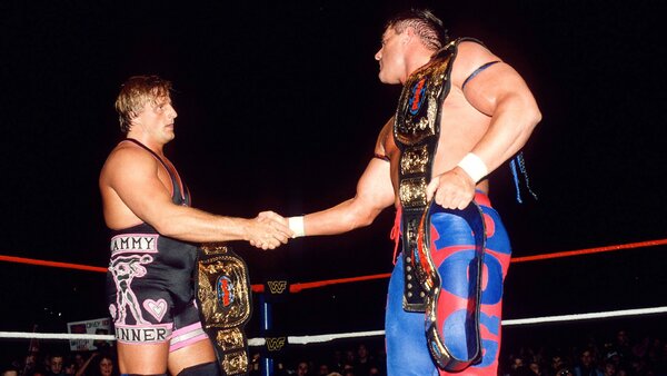 Owen Hart British Bulldog Davey Boy Smith WWF European Title Raw 1997 Germany