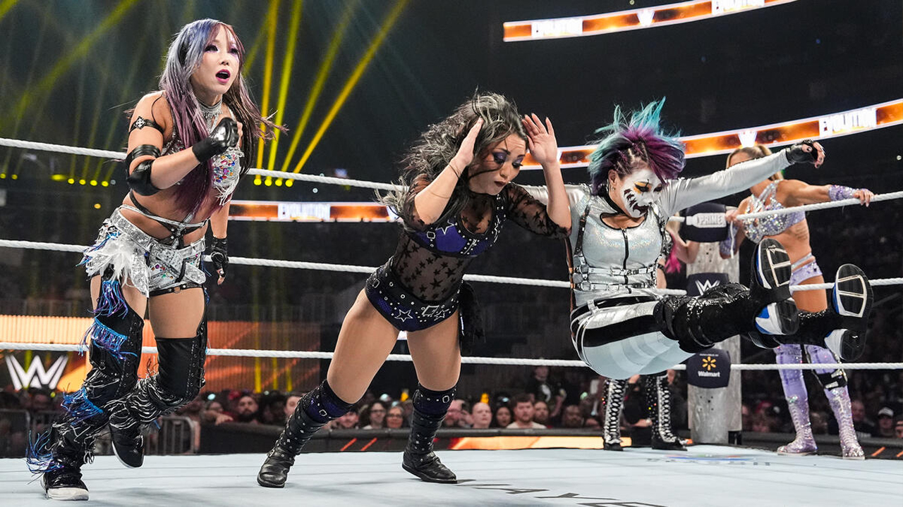 WWE Evolution 2025 Kairi Sane Roxanne Perez Asuka