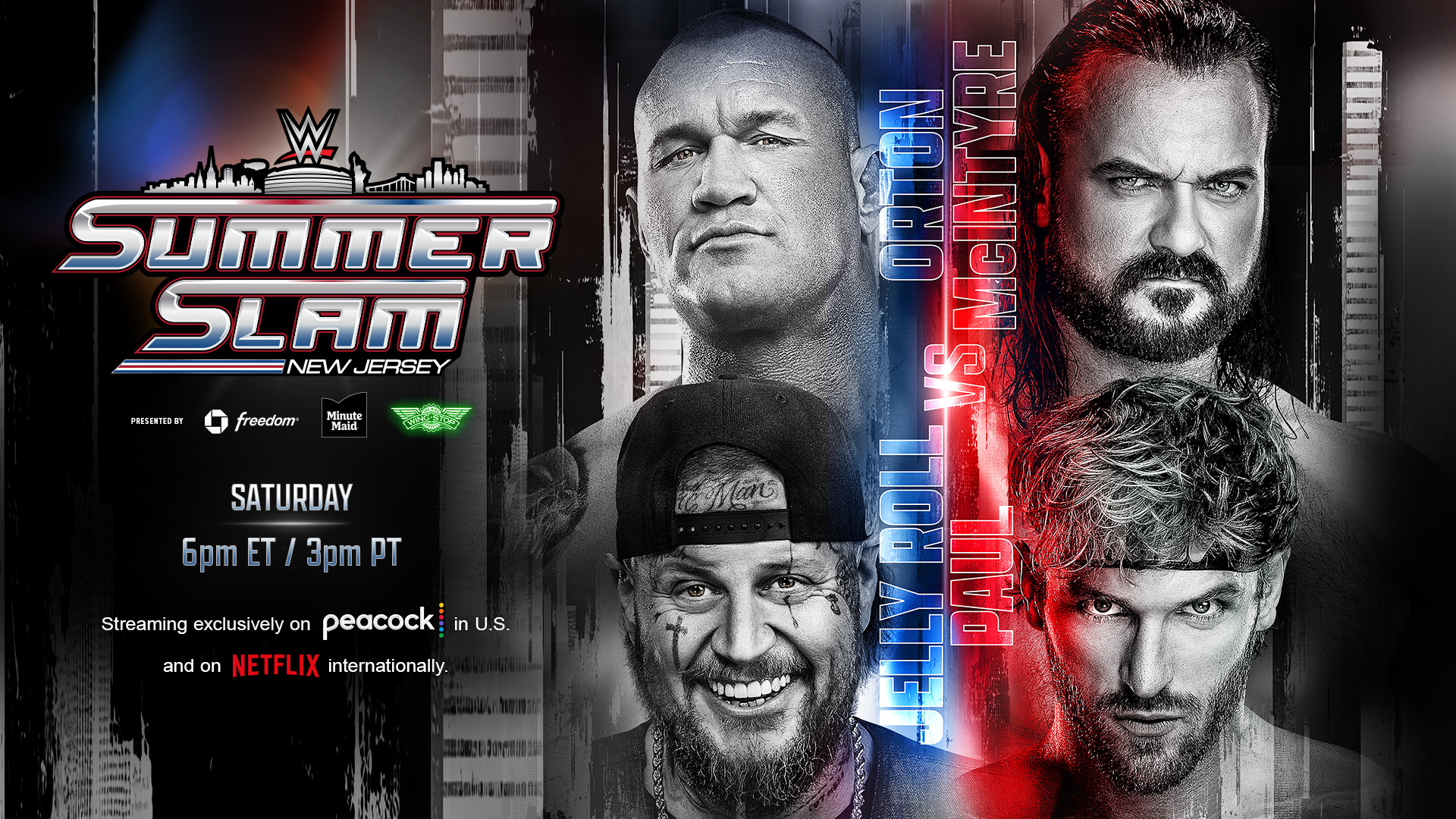 WWE SummerSlam 2025 Randy Orton Jelly Roll Drew McIntyre Logan Paul