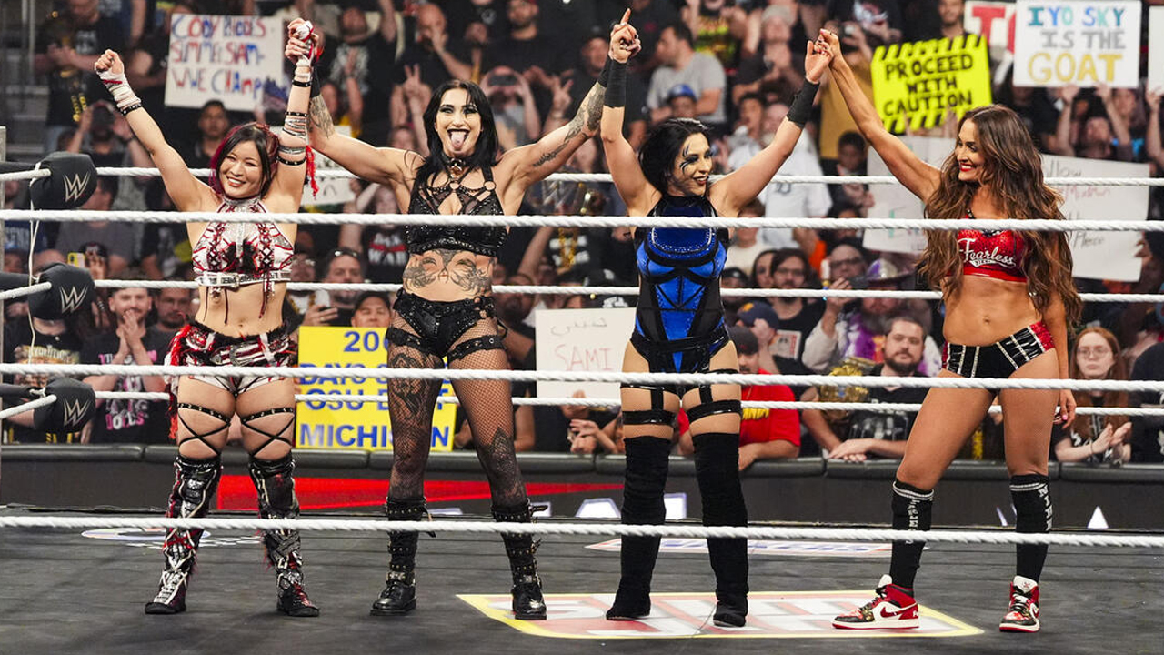 WWE Raw Iyo Sky Rhea Ripley Stephanie Vaquer Nikki Bella