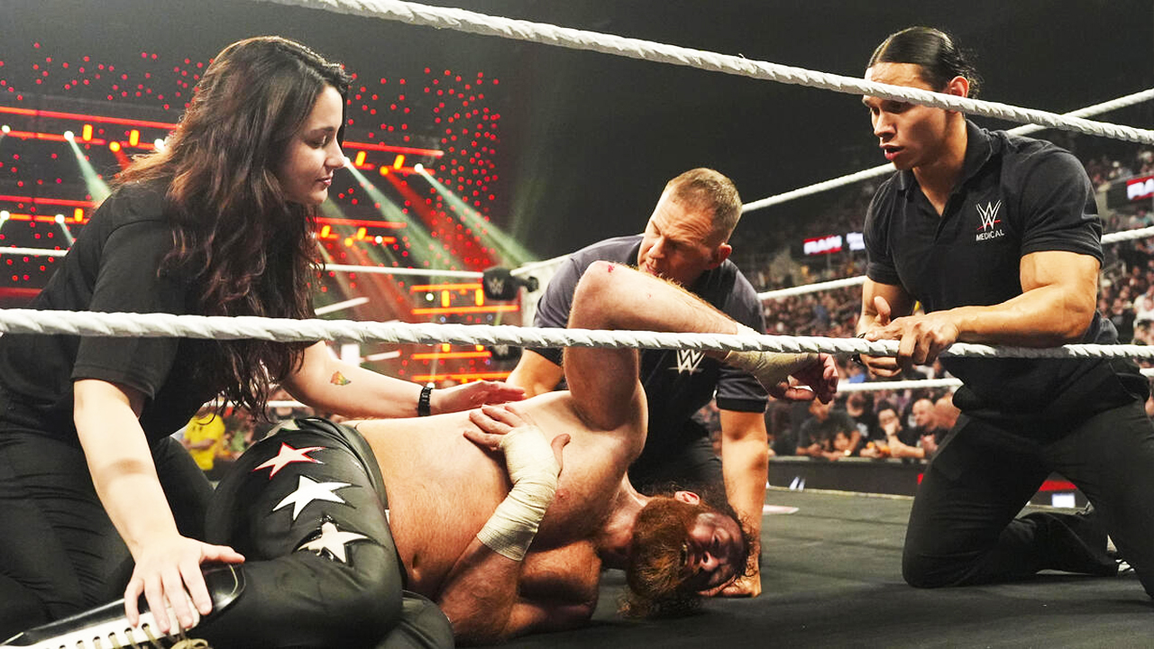 WWE Raw Sami Zayn Injured