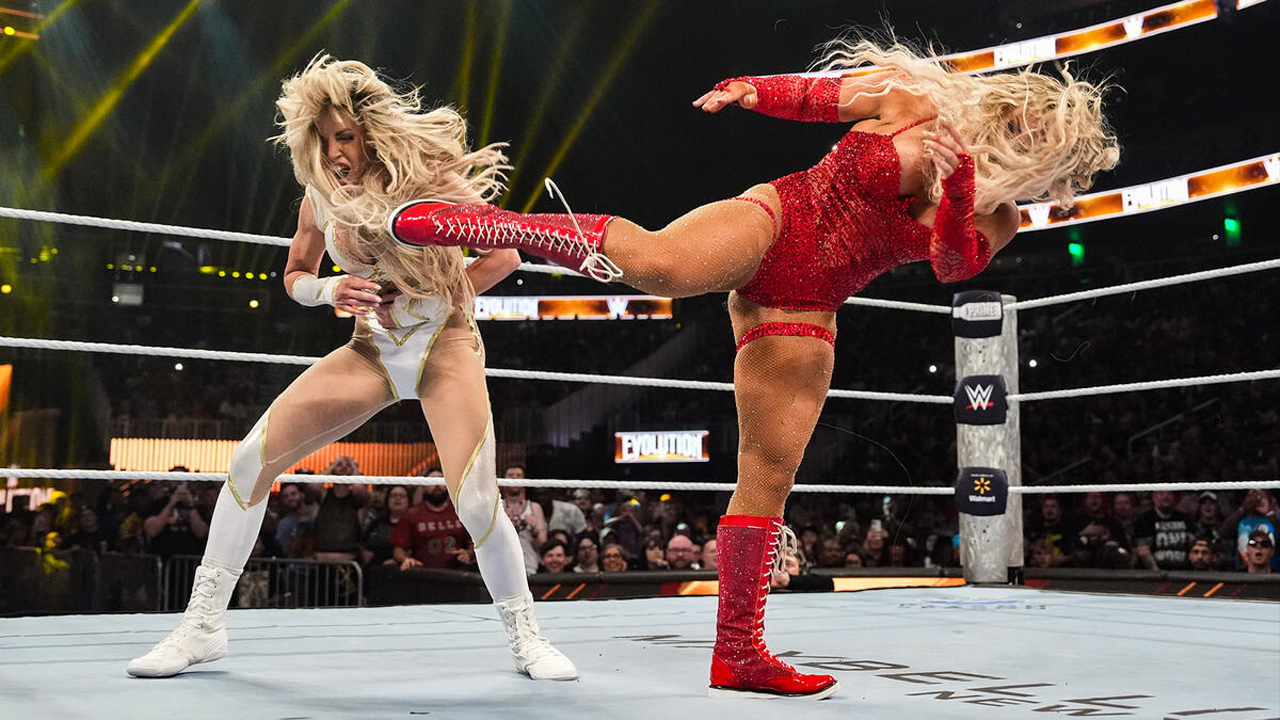 WWE Evolution 2025 Trish Stratus Tiffany Stratton