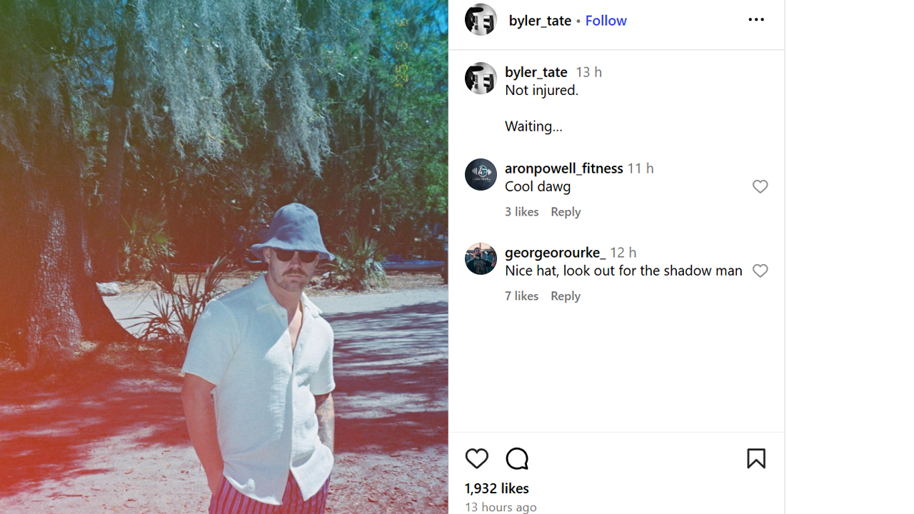 Tyler Bate Not Injured
