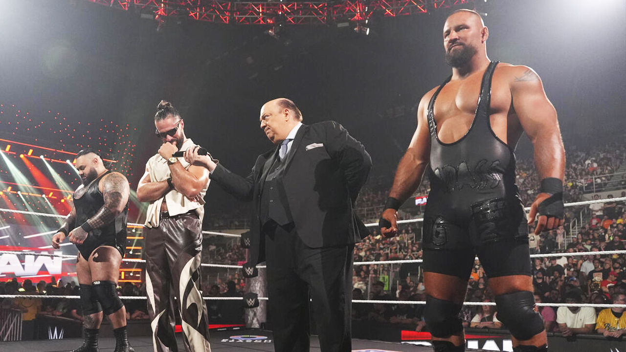 WWE Raw Bronson Reed Seth Rollins Paul Heyman Bron Breakker
