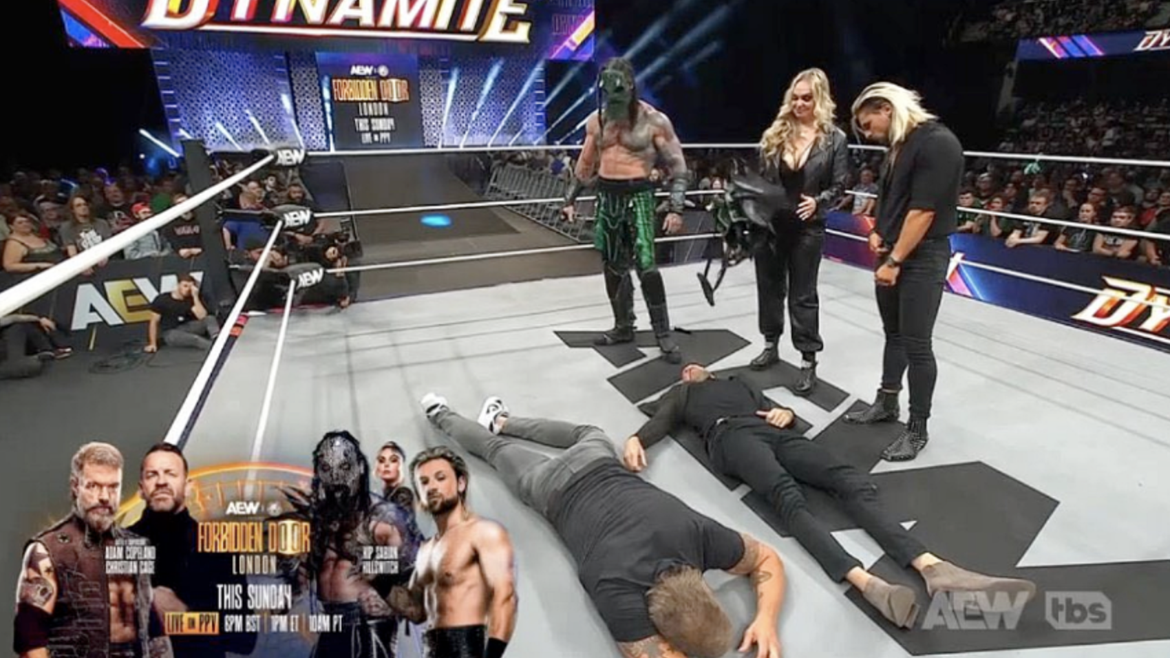 AEW Dynamite Luchasaurus Kip Sabian Mother Wayne Cope Christian Cage