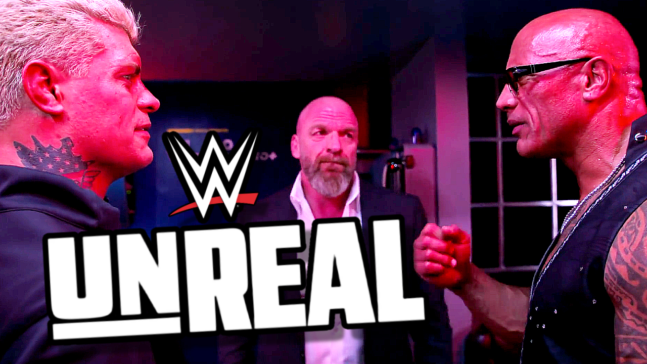 WWE Unreal Triple H The Rock Cody Rhodes