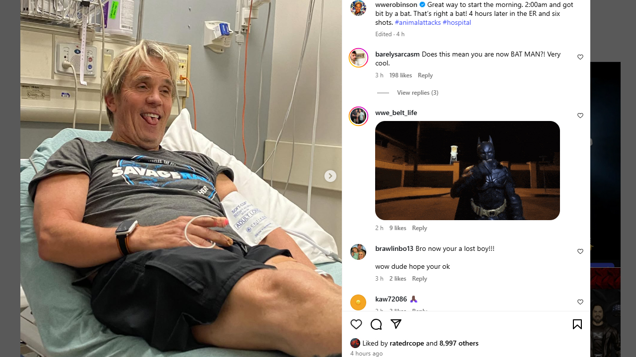 Charles Robinson Bat Bite