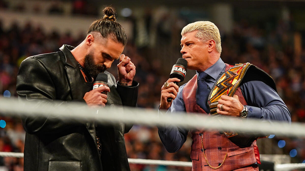 WWE Raw Seth Rollins Cody Rhodes