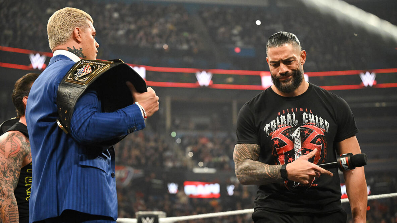 WWE Raw CM Punk Cody Rhodes Roman Reigns