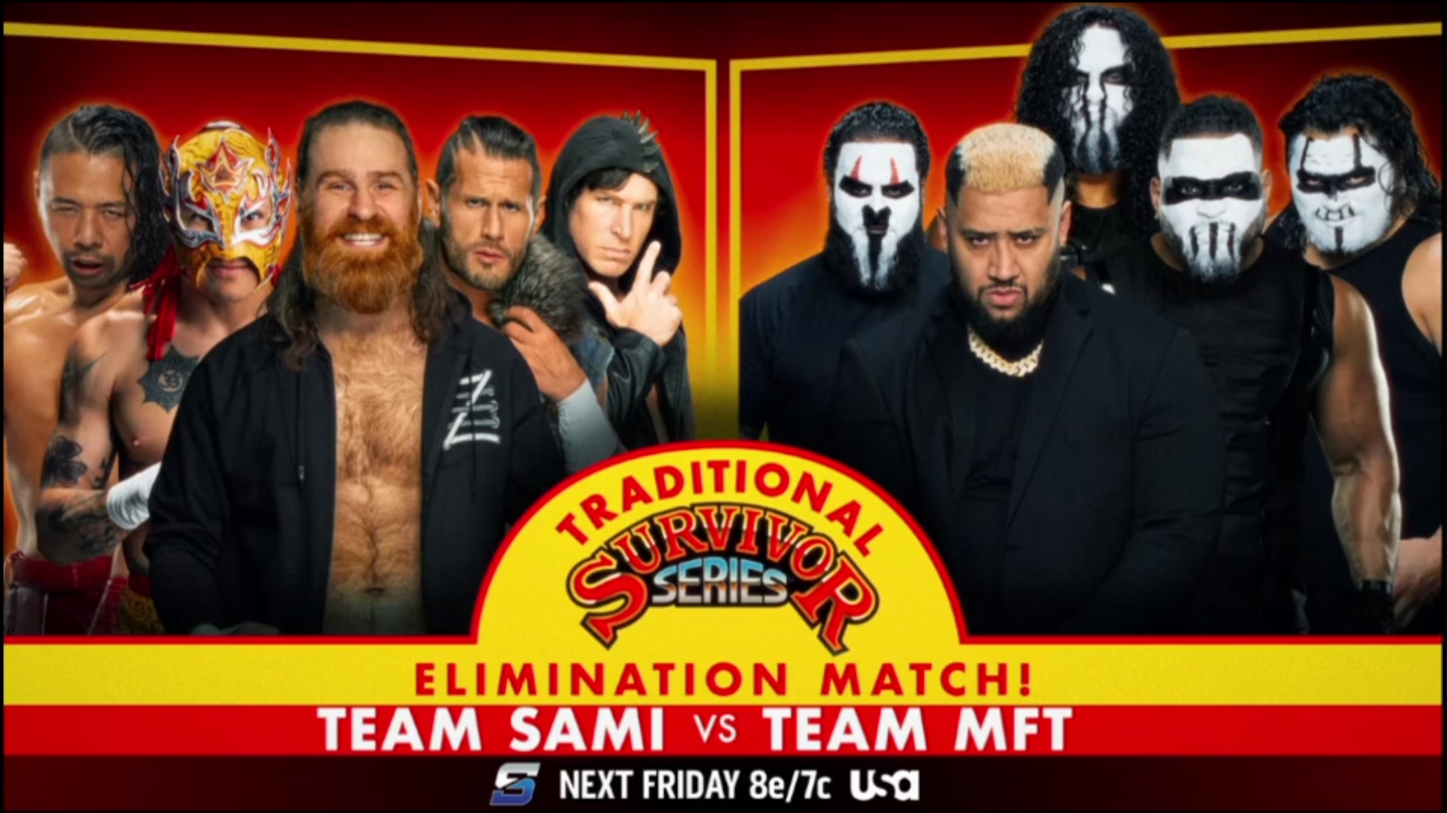 WWE Survivor Series 2025 Sami Zayn Motor City Machine Guns Rey Fenix Shinsuke Nakamura Solo Sikoa MFT