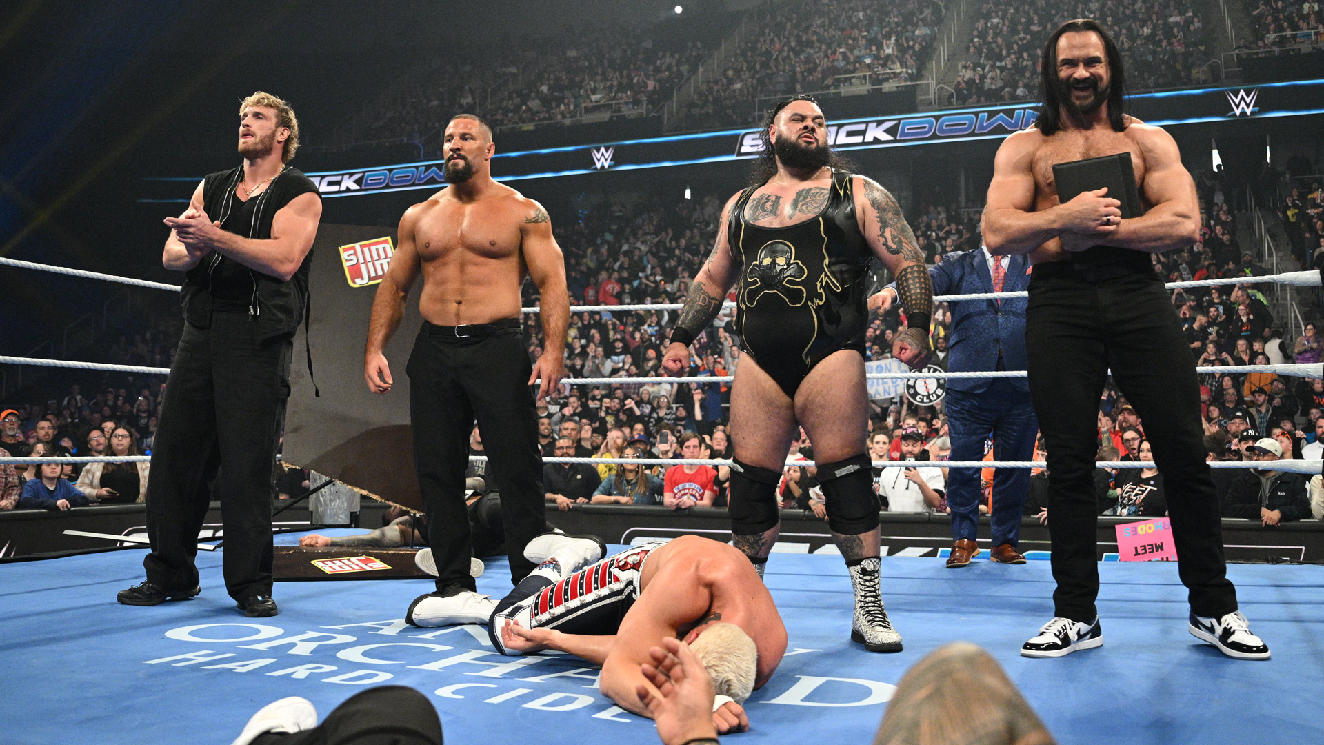 The Vision Bron Breakker Bronson Reed Logan Paul Drew McIntyre Paul Heyman Cody Rhodes