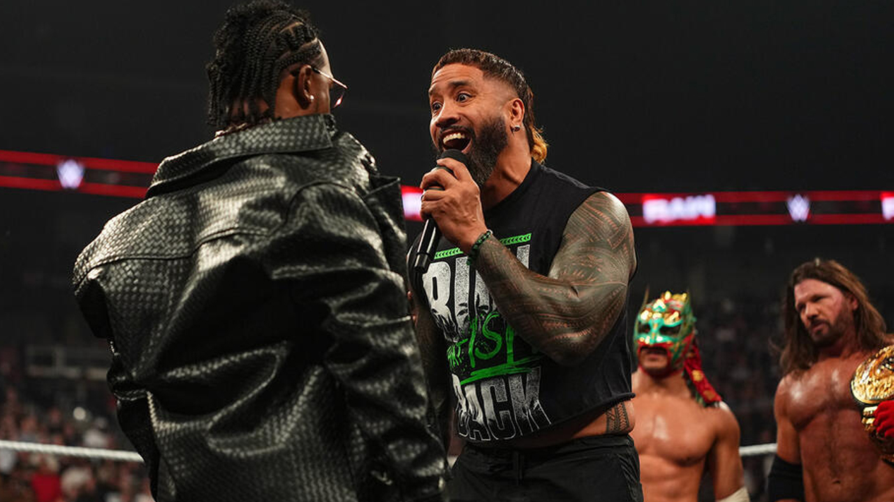 WWE Raw Xavier Woods Jey Uso Dragon Lee AJ Styles