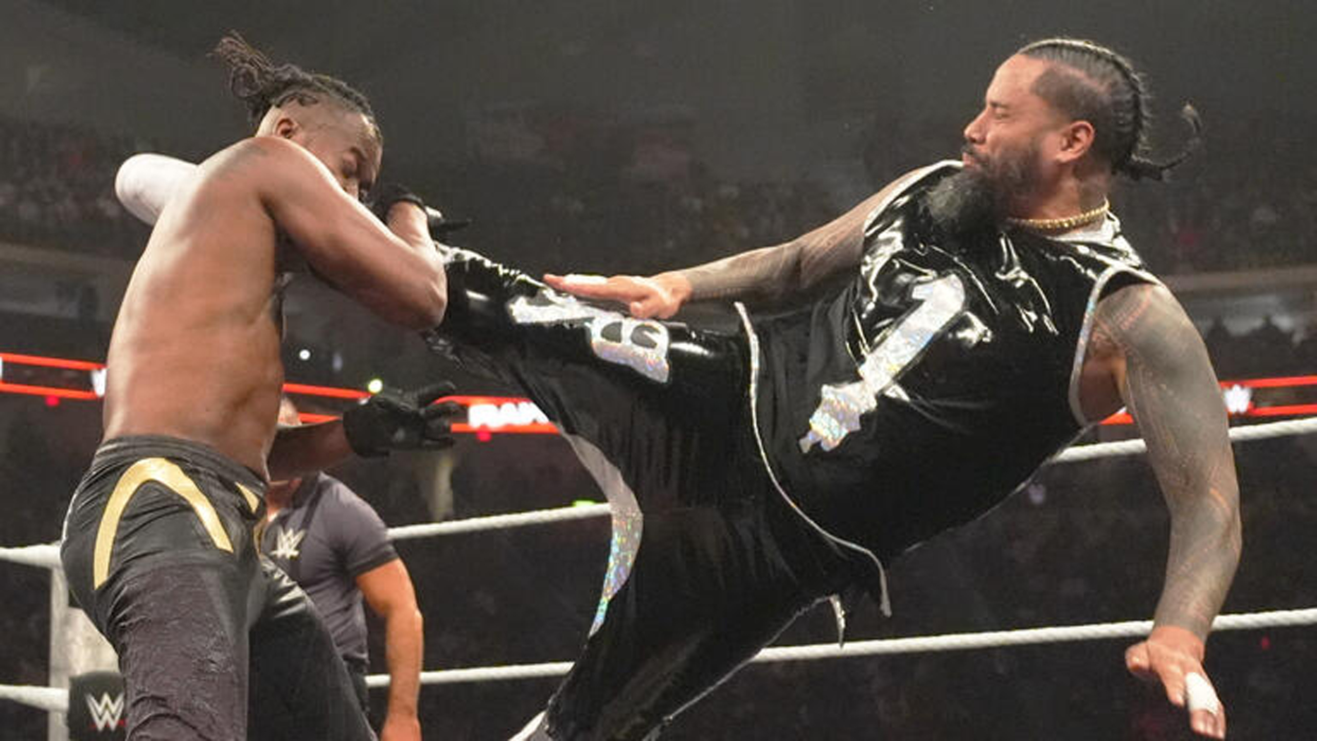 WWE Raw Kofi Kingston Jimmy Uso