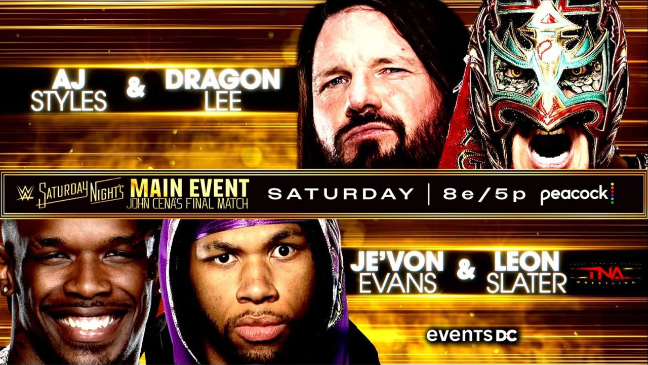 WWE Saturday Night's Main Event AJ Styles Dragon Lee Je'Von Evans Leon Slater