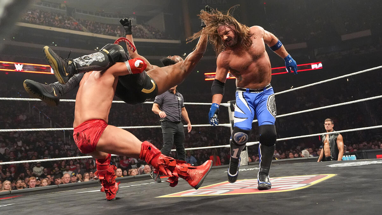 WWE Raw Dragon Lee Kofi Kingston AJ Styles