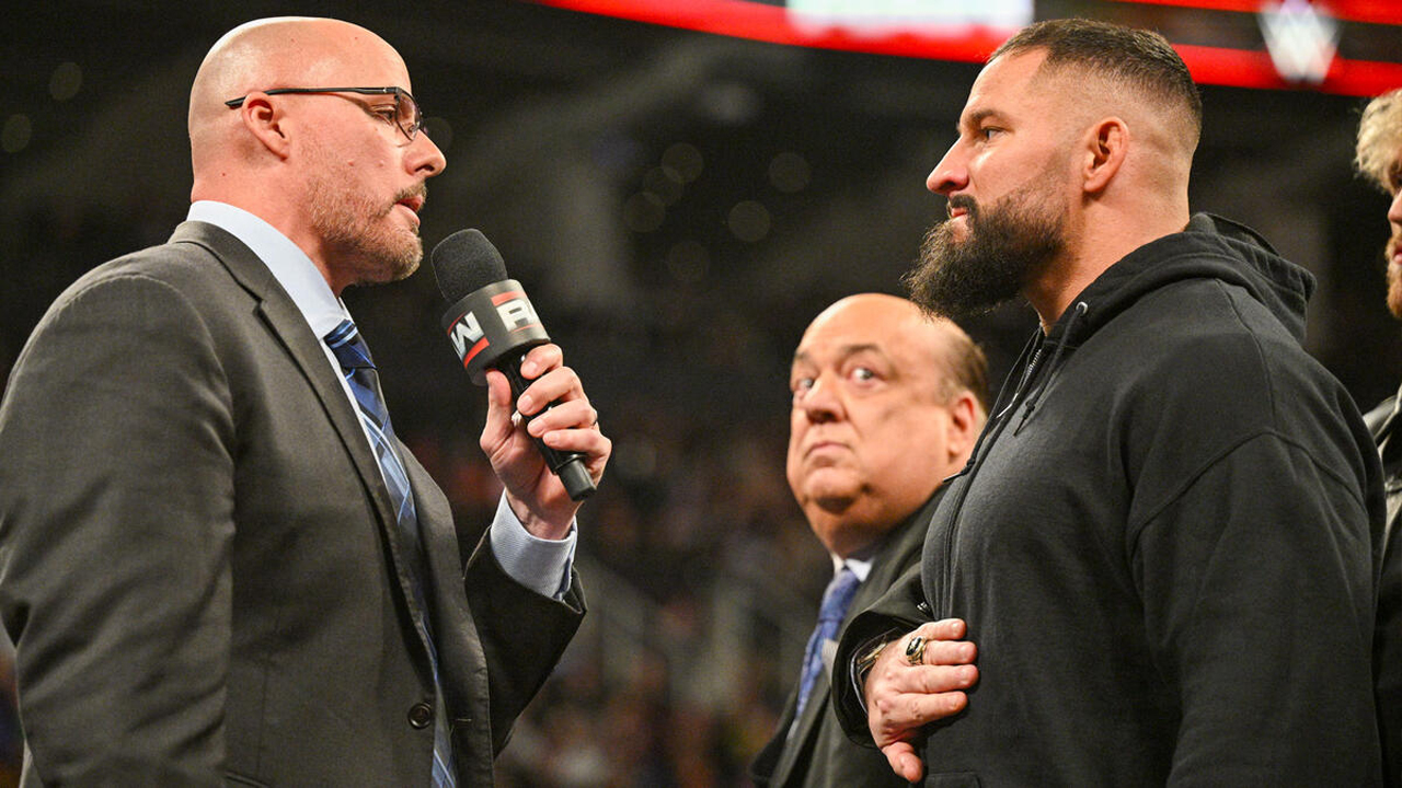 WWE Raw Adam Pearce Paul Heyman Bron Breakker